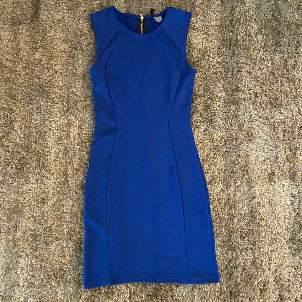 Blue bodycon dress